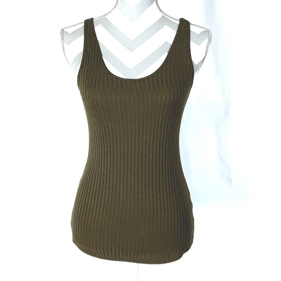 Philosophy Tops - philosophy Republic Ribbed Tank Dark Green Small